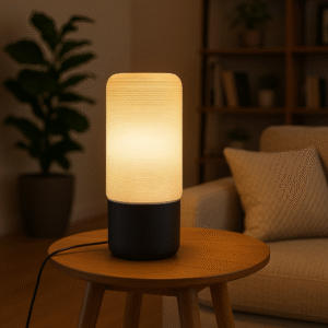 Abajur de Mesa 3D Minimalista – Luminária Decorativa para Cabeceira | Bivolt com Lâmpada Inclusa